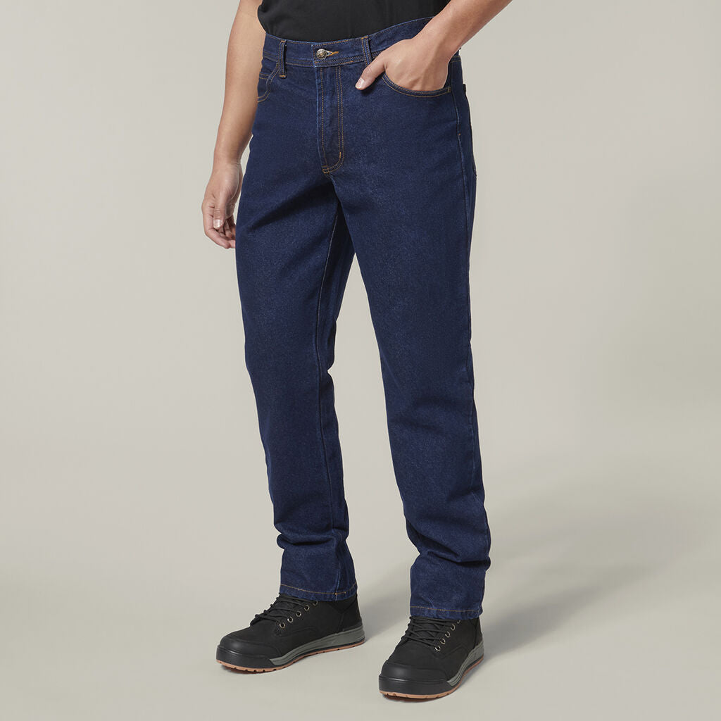 Heavy Duty Washed Denim Work Jeans