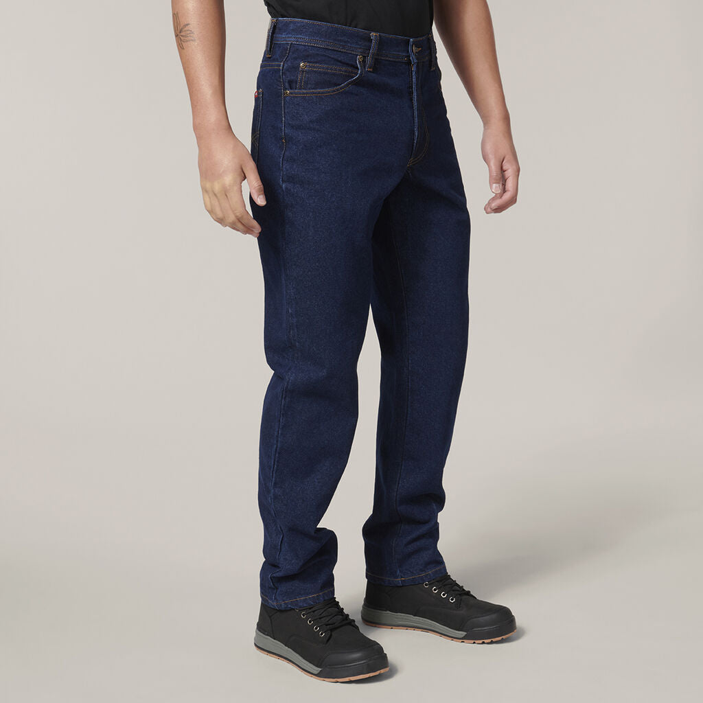 Heavy Duty Washed Denim Work Jeans