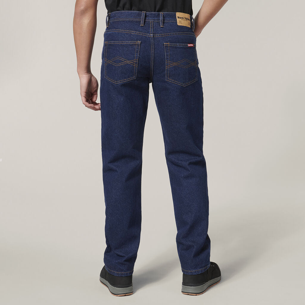 Heavy Duty Washed Denim Work Jeans