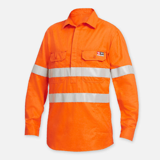 SHIELDTEC FR HI VIS CLOSED FRONT TAPED SHIRT