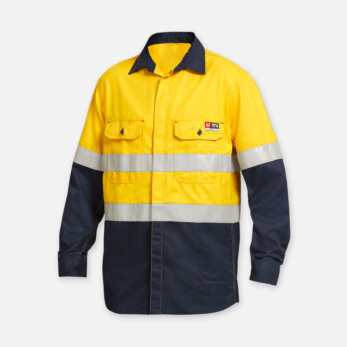 ShieldTec Fr Hi Vis 2 Tone Open Front Taped Shirt