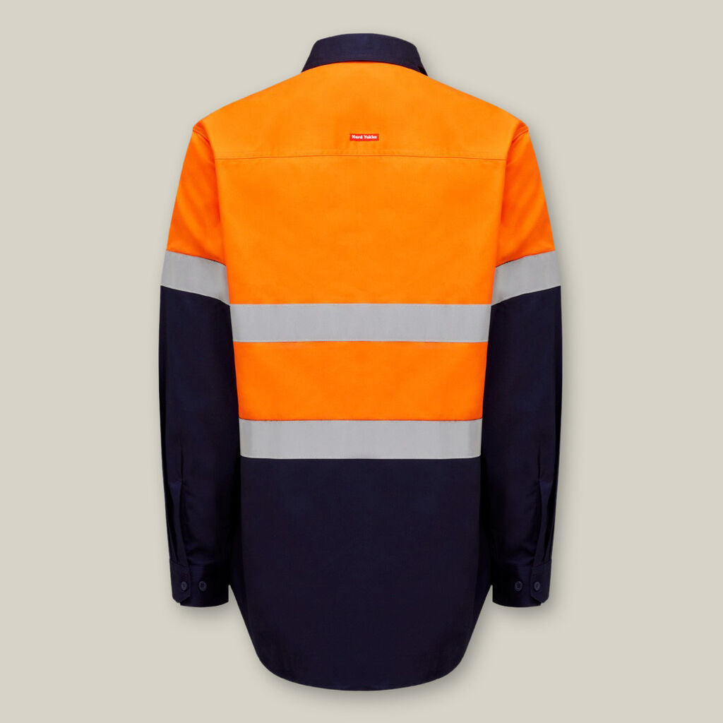 Core Hi-Vis Long Sleeve Heavyweight Closed Front Taped Shirt