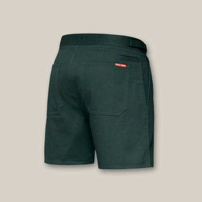 Relaxed Fit Cotton Drill Short With Side Tabs