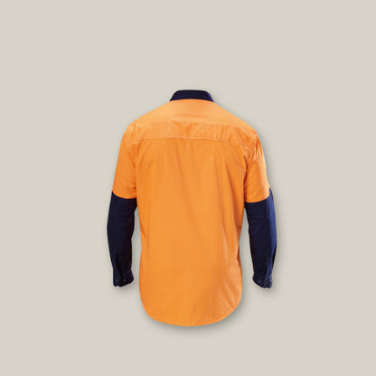 KOOLGEAR HI-VIS 2 TONE VENTED LONG SLEEVE SHIRT