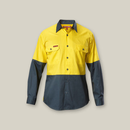 Core Hi-Vis 2 Tone Vented Long Sleeve Shirt