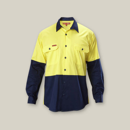 Core Hi-Vis 2 Tone Vented Long Sleeve Shirt