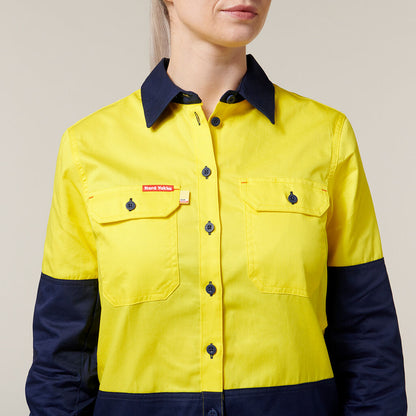 WOMEN'S KOOLGEAR 2 TONE HI-VIS VENTED LONG SLEEVE SHIRT