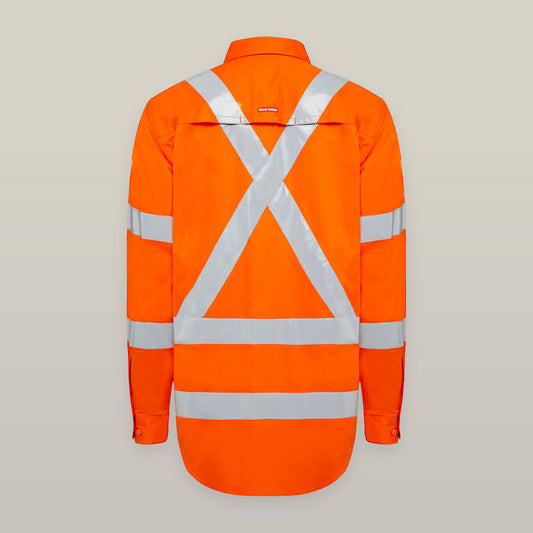 WOMEN'S FOUNDATIONS BIOMOTION HI-VIS TAPED LONG SLEEVE CROSS BACK