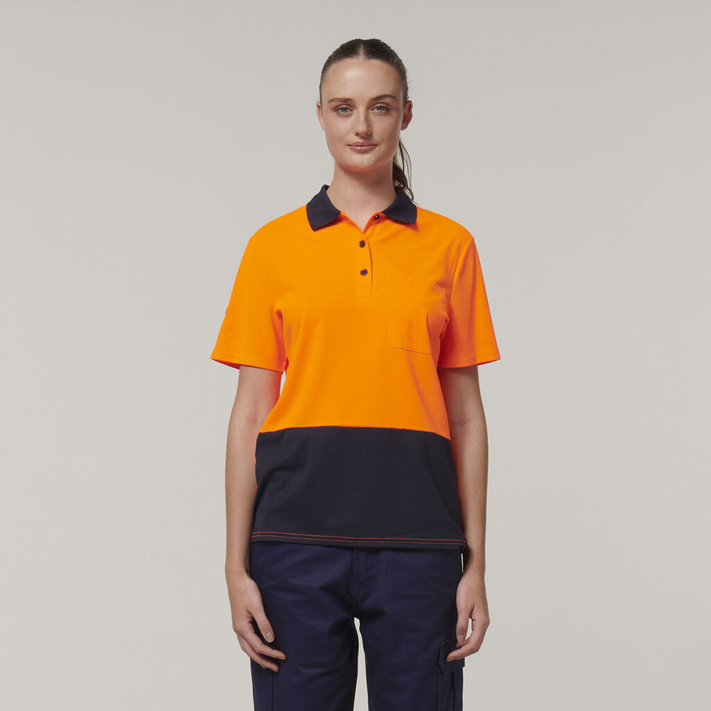 Womens Short Sleeve Hi Vis Polo