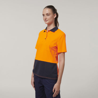 Womens Short Sleeve Hi Vis Polo