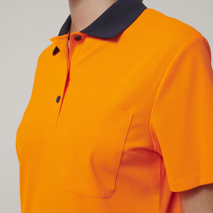 Womens Short Sleeve Hi Vis Polo