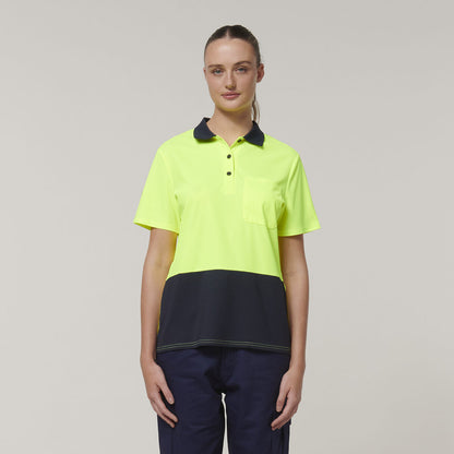 Womens Short Sleeve Hi Vis Polo