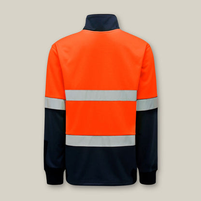 Hi-Vis 2 Tone 1/4 Zip Brushed Taped Fleece Jumper