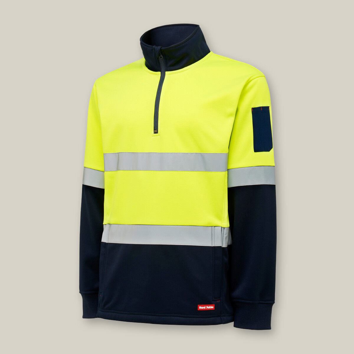 Hi-Vis 2 Tone 1/4 Zip Brushed Taped Fleece Jumper