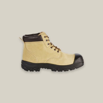 Gravel Lace Up Steel Toe Safety Boot - Sand