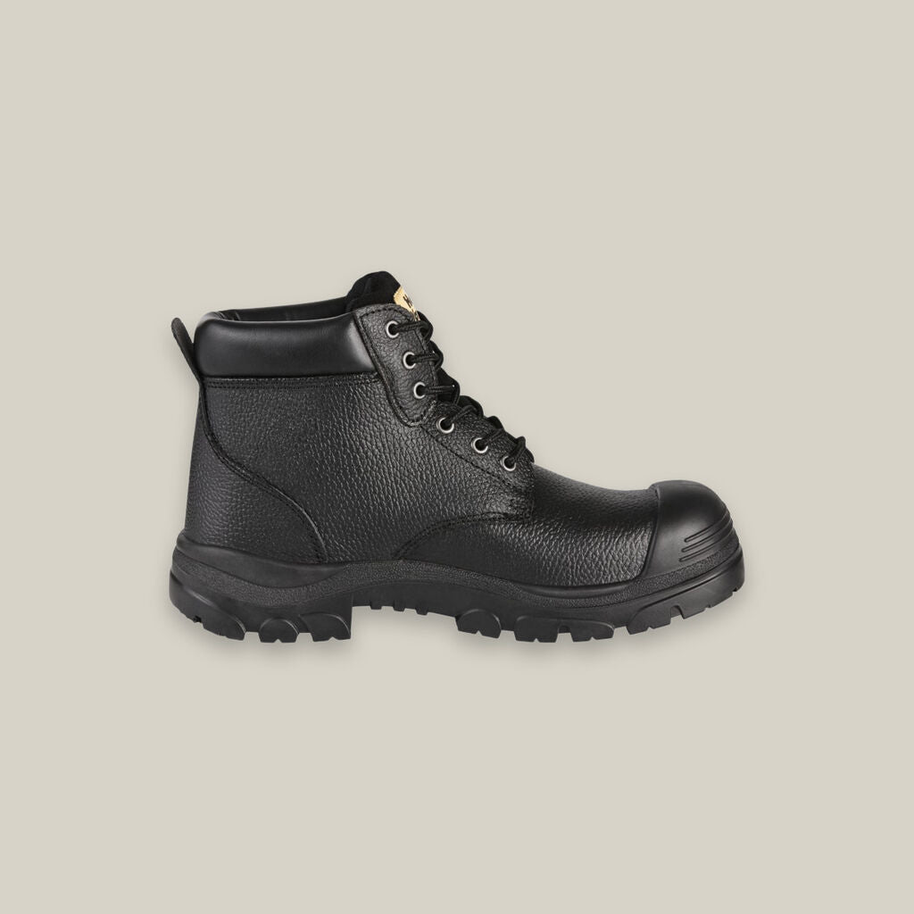 Gravel Lace Up Steel Toe Safety Boot - Black