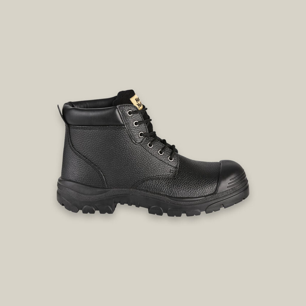 Gravel Lace Up Steel Toe Safety Boot - Black